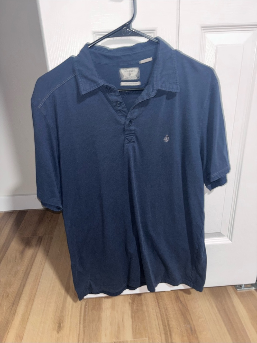 Volcom Navy Blue Short-Sleeve Polo with Subtle Logo